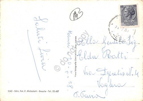 Cartolina Temù Valle d'Avio panorama contadini 1958 | Immagine Gallery 2