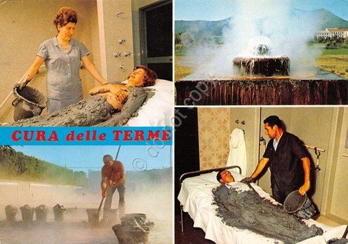 Cartolina Terme Euganee 4 vedute cure termali fanghi (Padova) | Immagine principale