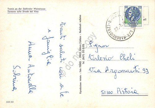 Cartolina Termeno Sud Tirolo Panorama (Bolzano)