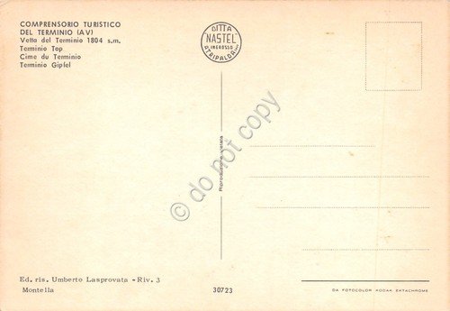 Cartolina Terminio comprensorio turistico vetta casolare cavallo