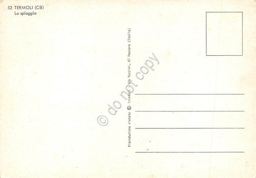 Cartolina Termoli Campobasso Spiaggia e panorama parziale