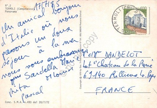 Cartolina Termoli panorama 1985 | Immagine Gallery 2