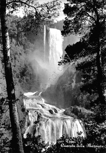 Cartolina Terni Cascata delle Marmore il Velino precipita nel fiume …