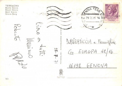 Cartolina Terracina Monte Giove panorama dal mare 1971 | Immagine Gallery 2