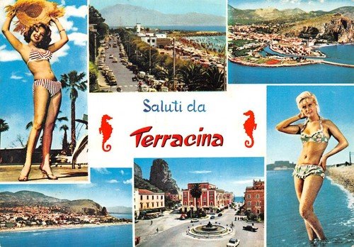 Cartolina Terracina Pin Up Vedutine