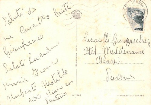 Cartolina Terracina Pin Up Vedutine