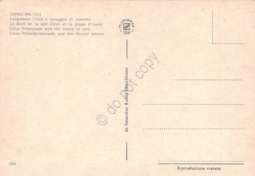 Cartolina Terracina spiaggia di Ponente lungomare Circe animata anni '80 | Immagine Gallery 2