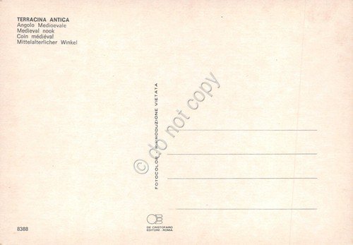 Cartolina Terracina via città antica Osteria Monaco bambini animata anni …