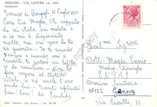 Cartolina Terusso Val Lentro panorama 1970 | Immagine Gallery 2