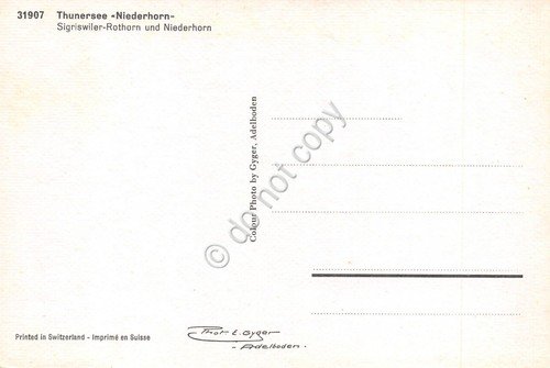 Cartolina Thunersee Niederhorn nave barca