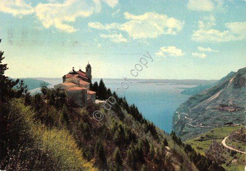 Cartolina Tignale Santuario di Monte Castello timbro targhetta PT (Brescia) | Immagine principale