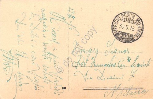 Cartolina Timbro Ufficio Posta Militare 1916 vecchio e bambina case … | Immagine Gallery 2