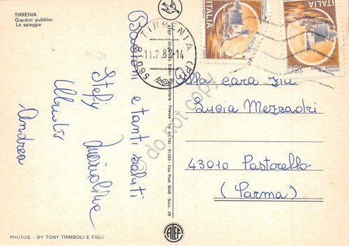 Cartolina Tirrenia 2 vedute (Pisa) | Immagine Gallery 2