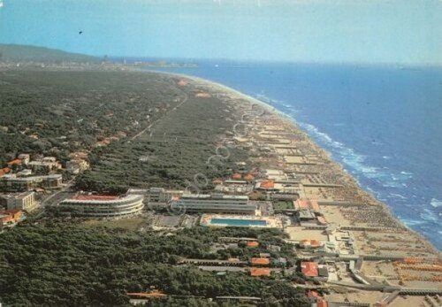 Cartolina Tirrenia Veduta aerea