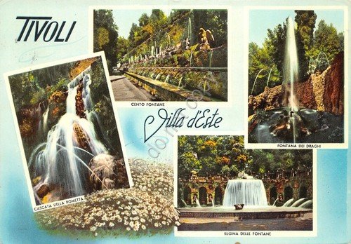 Cartolina Tivoli Villa D'Este vedute 1963 (Roma) | Immagine principale