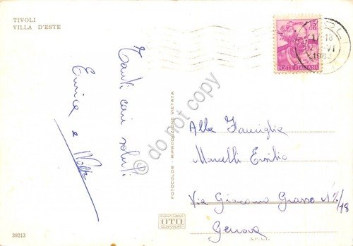 Cartolina Tivoli Villa D'Este vedute 1963 (Roma) | Immagine Gallery 2