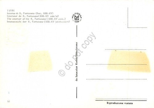 Cartolina Todi S. Fortunato interno (Perugia) | Immagine Gallery 2