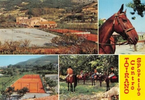 Cartolina Toirano Centro Sportivo vedute cavallo equitazione tennis | Immagine principale