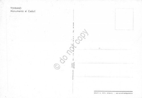 Cartolina Toirano Monumento ai Caduti | Immagine Gallery 2
