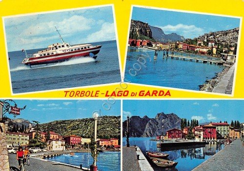 Cartolina Torbole Lago di Garda vedute 1970 grinza (Trento) | Immagine principale