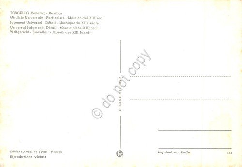 Cartolina Torcello Basilica Mosaico Giudizio Universale | Immagine Gallery 2