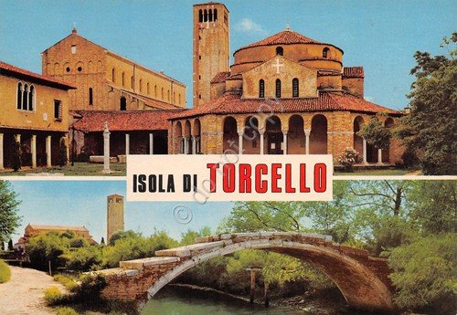 Cartolina Torcello vedute varie Cattedrale Ponte del Diavolo anni '80 | Immagine principale