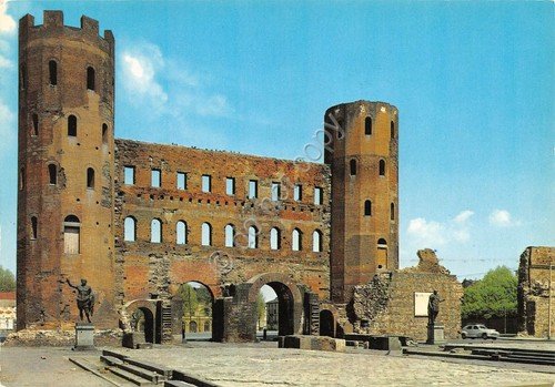 Cartolina Torino antica Porte Palatine