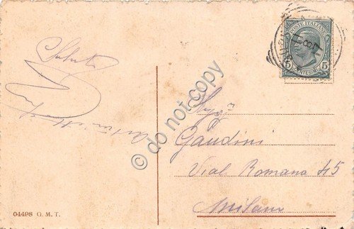 Cartolina Torino Basilica di Superga 1917