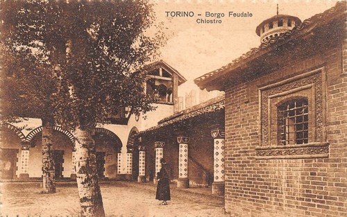 Cartolina Torino Borgo Feudale Chiostro Frate Francescano