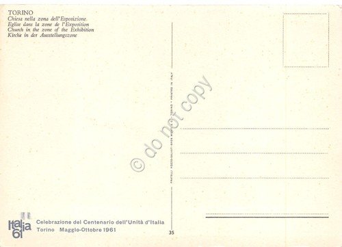 Cartolina Torino Chiesa nella zona dell'Esposizione 1961 | Immagine Gallery 2