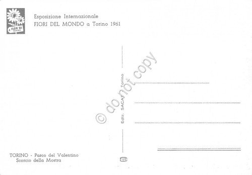 Cartolina Torino Fiori del Mondo 1961 animata