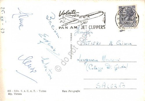 Cartolina Torino Fiume Po timbro a targhetta volate Pan Am … | Immagine principale