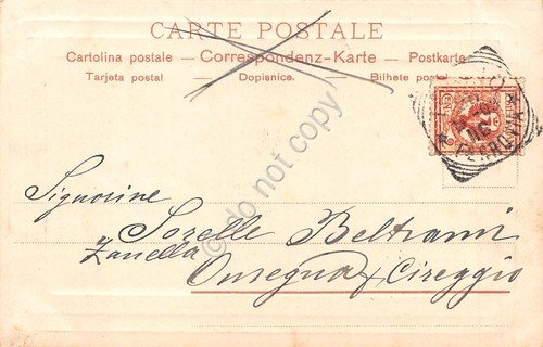 Cartolina Torino Giardino di Palazzo Reale colorata 1903 | Immagine Gallery 2