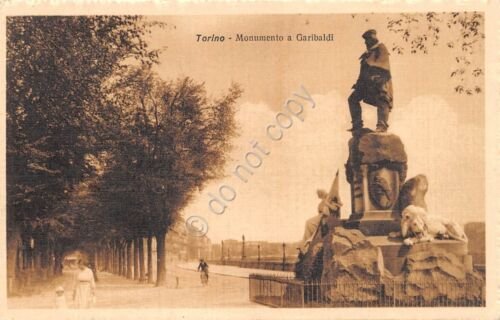 Cartolina Torino Monumento a Garibaldi anni '30