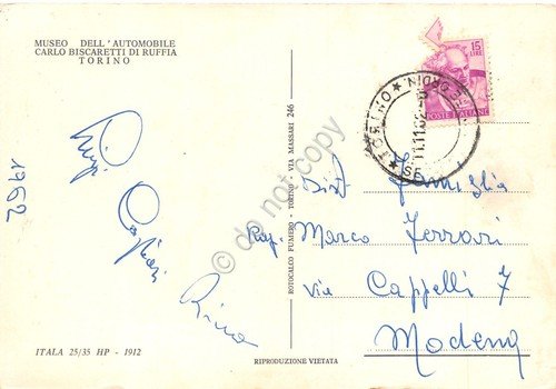 Cartolina Torino Museo dell'automobile Carlo Biscaretti di Ruffia auto d'epoca | Immagine Gallery 2
