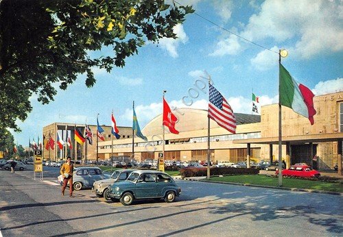 Cartolina Torino Palazzo delle Esposizioni al Valentino auto DS Fiat … | Immagine principale