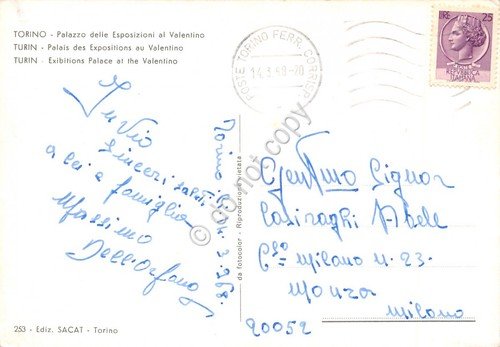Cartolina Torino Palazzo delle Esposizioni al Valentino auto DS Fiat … | Immagine Gallery 2