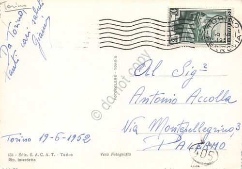 Cartolina Torino Panorama 1949 | Immagine Gallery 2