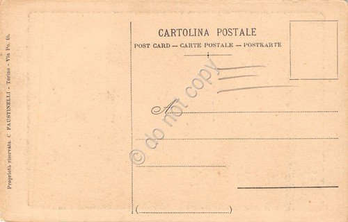 Cartolina Torino Piazza Castello Nord Chiesa San Lorenzo illustrata Grosso | Immagine Gallery 2