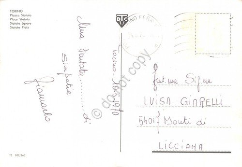 Cartolina Torino Piazza Statuto 1970 | Immagine Gallery 2