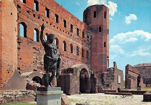 Cartolina Torino Torri Palatine Timbro a targhetta Correntista Ed SACAT … | Immagine Gallery 2