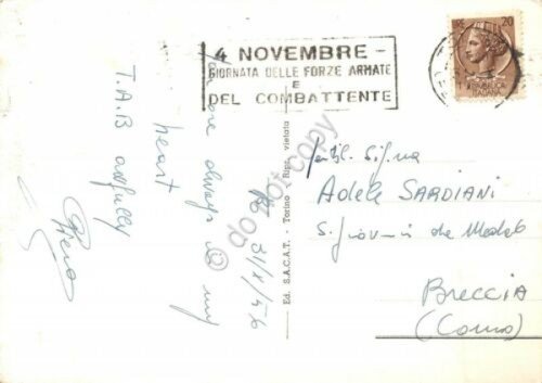 Cartolina Torino vedute 1956 Timbro targhetta Giornata del combattente Ed … | Immagine Gallery 2