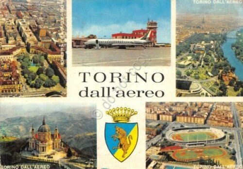 Cartolina Torino vedute dall'aereo ED SACAT 1970 | Immagine principale