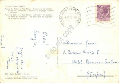 Cartolina Torino vedute dall'aereo ED SACAT 1970 | Immagine Gallery 2