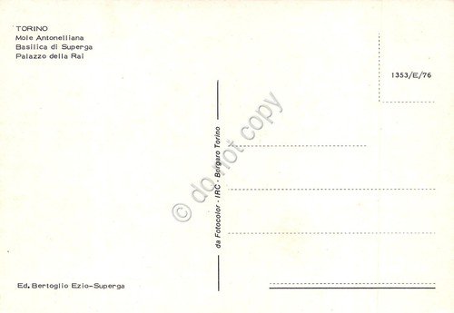 Cartolina Torino vedute varie Mole Superga Palazzo della Rai auto … | Immagine Gallery 2