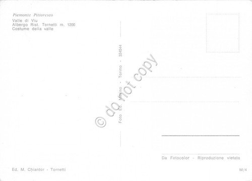 Cartolina Tornetti vedute costumi tradizionali animata (Torino)