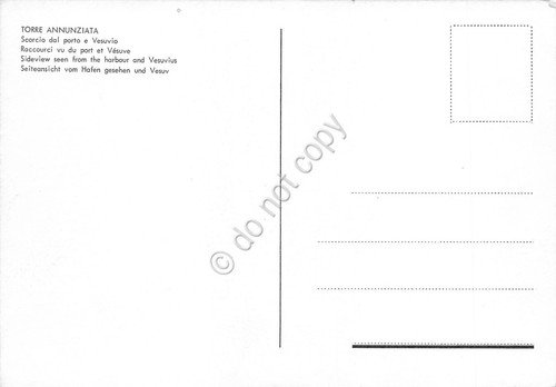 Cartolina Torre Annunziata panorama parziale del porto e Vesuvio anni … | Immagine Gallery 2