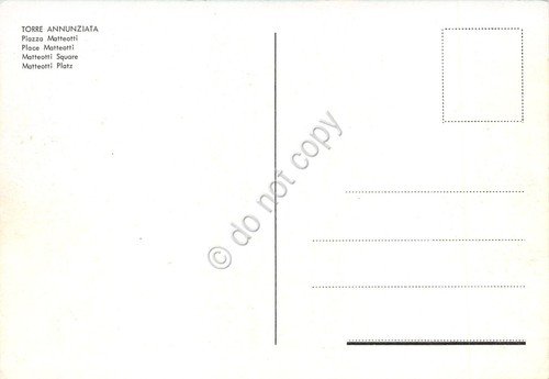 Cartolina Torre Annunziata Piazza Matteotti case strada Standa anni '90