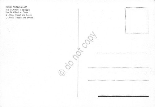 Cartolina Torre Annunziata Via Alfani spiaggia strada stabilimenti anni '90