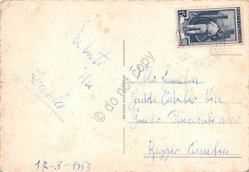 Cartolina Torre del Lago Puccini Piazza Puccini animata auto 1953 | Immagine Gallery 2